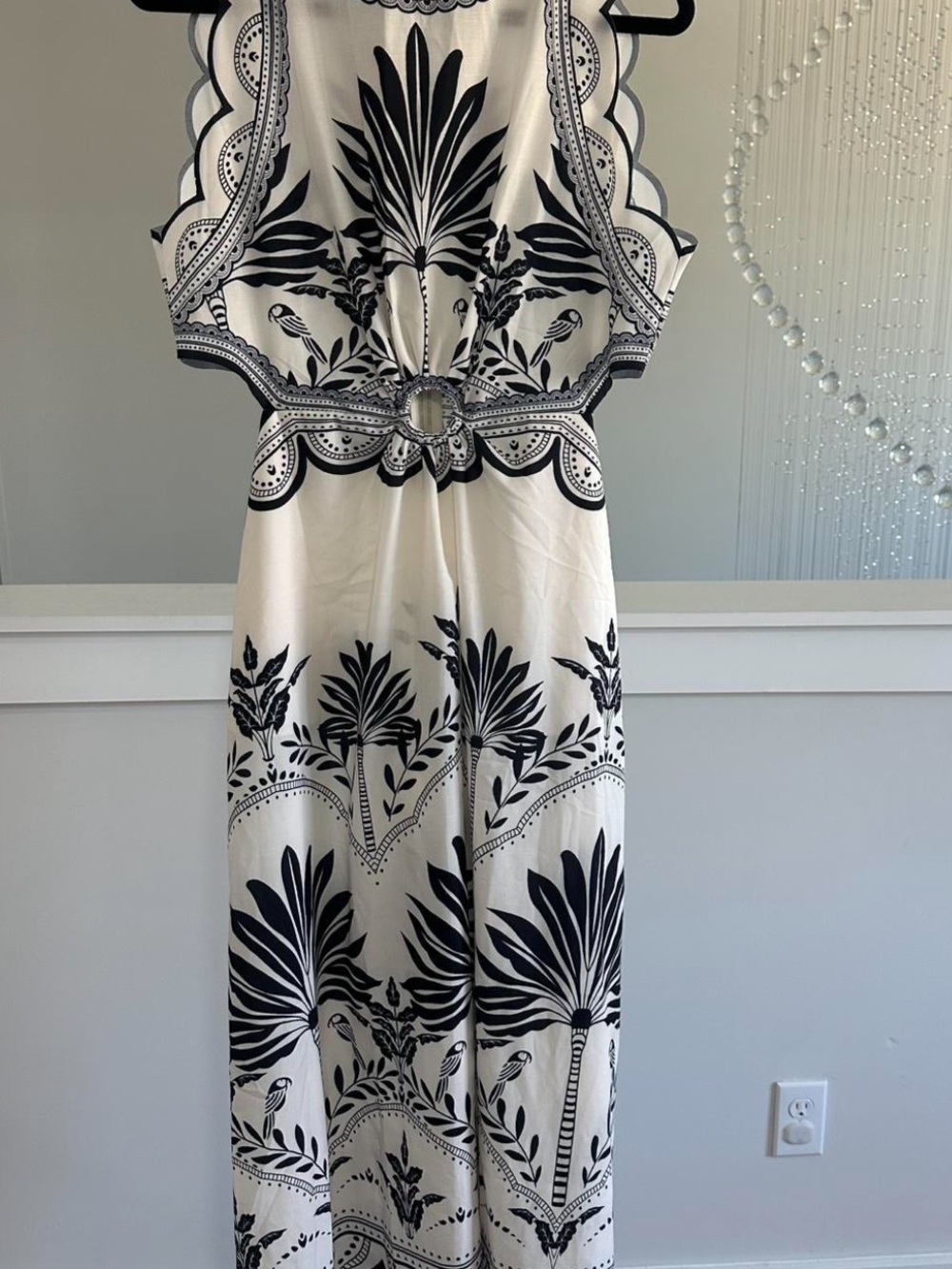 Commense  Tropical Print Cutout scallop Dress - Picture 5 of 7